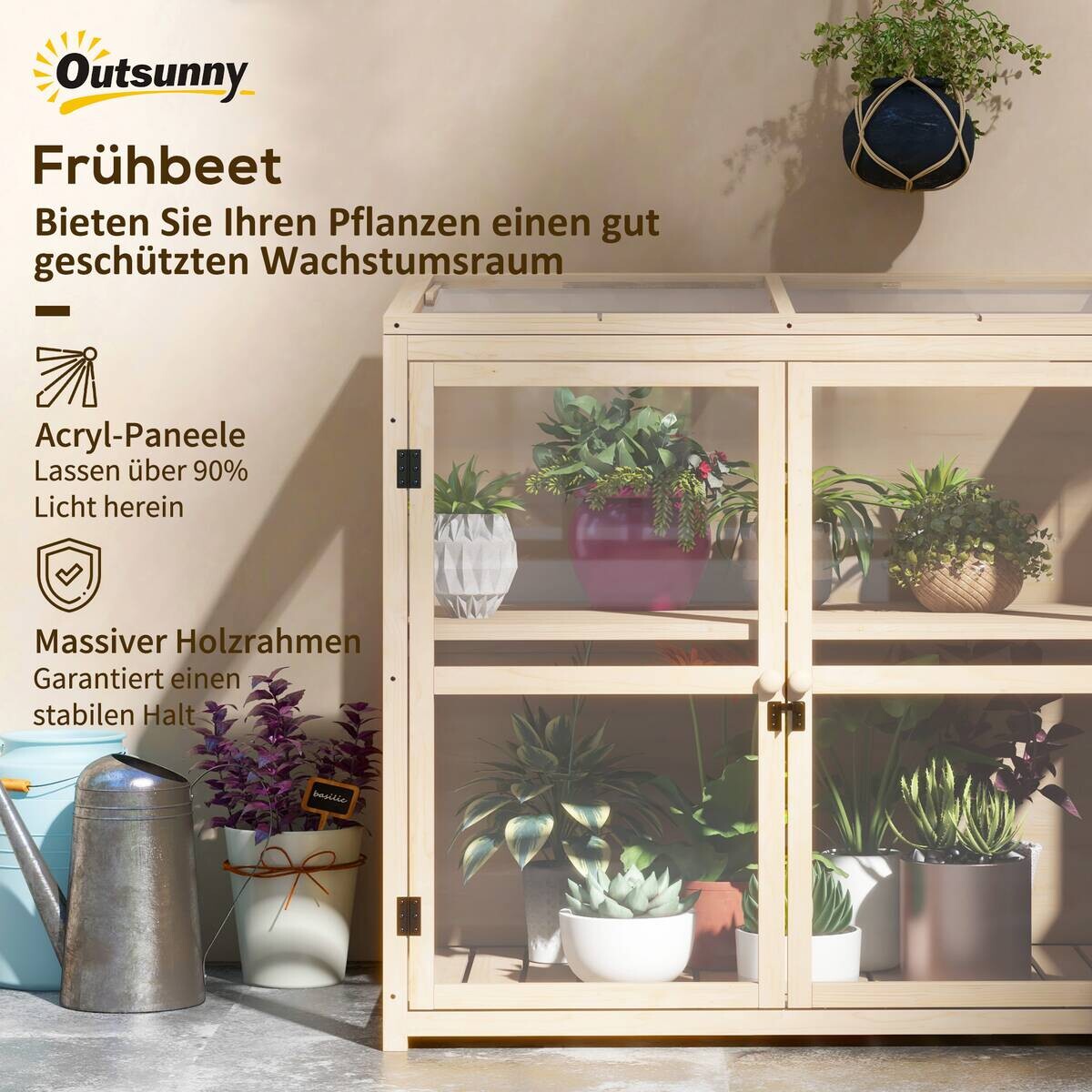 Outsunny Gewächshaus B/H/L: ca. 61x103x103 cm