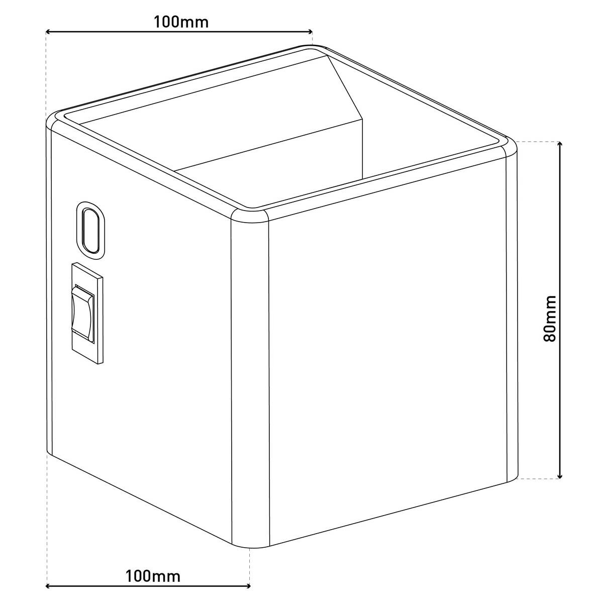 Näve Leuchten LED-Wandleuchte schwarz Metall B/H/T: ca. 10x8x10 cm