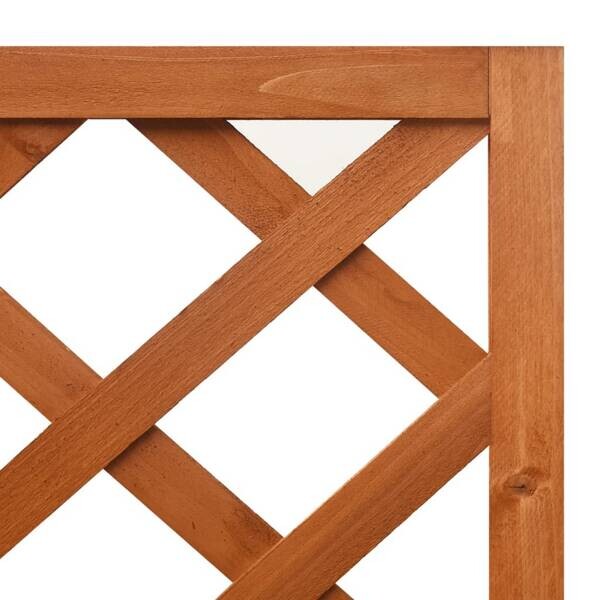 Eckspalier mit Pflanzkasten braun Holz B/H/L: ca. 40x150x40 cm