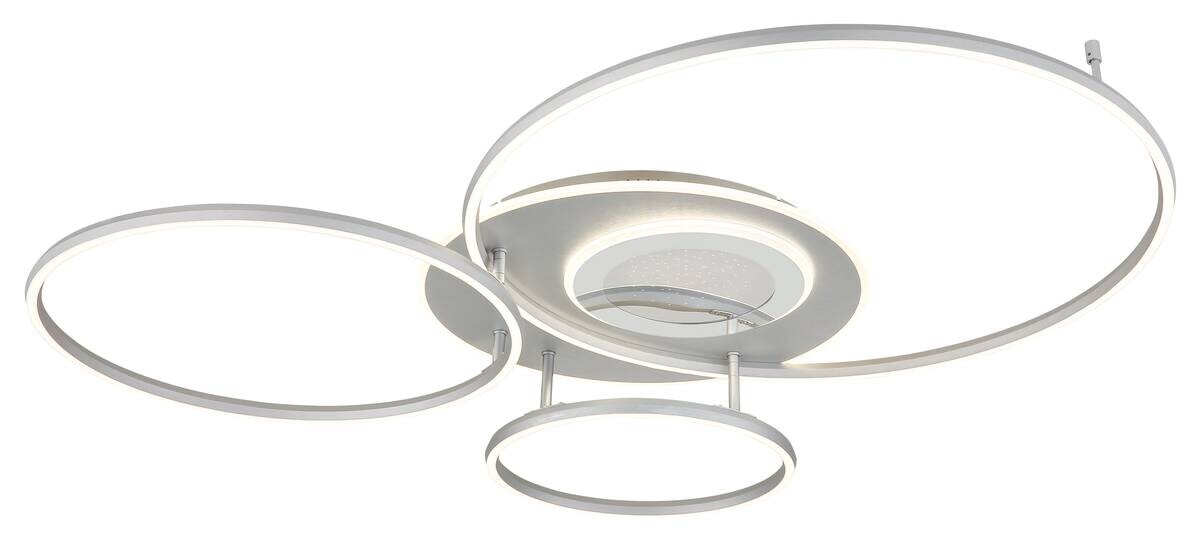 GLOBO LED-Deckenleuchte silber Aluminium Metall B/H/T: ca. 86,4x13x116,6 cm 1 Brennstellen