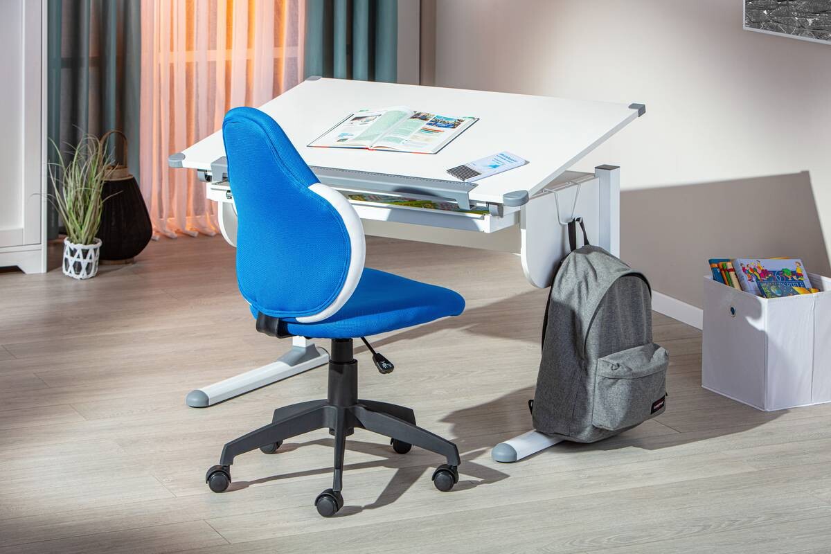 Drehstuhl Jessi blau weiß