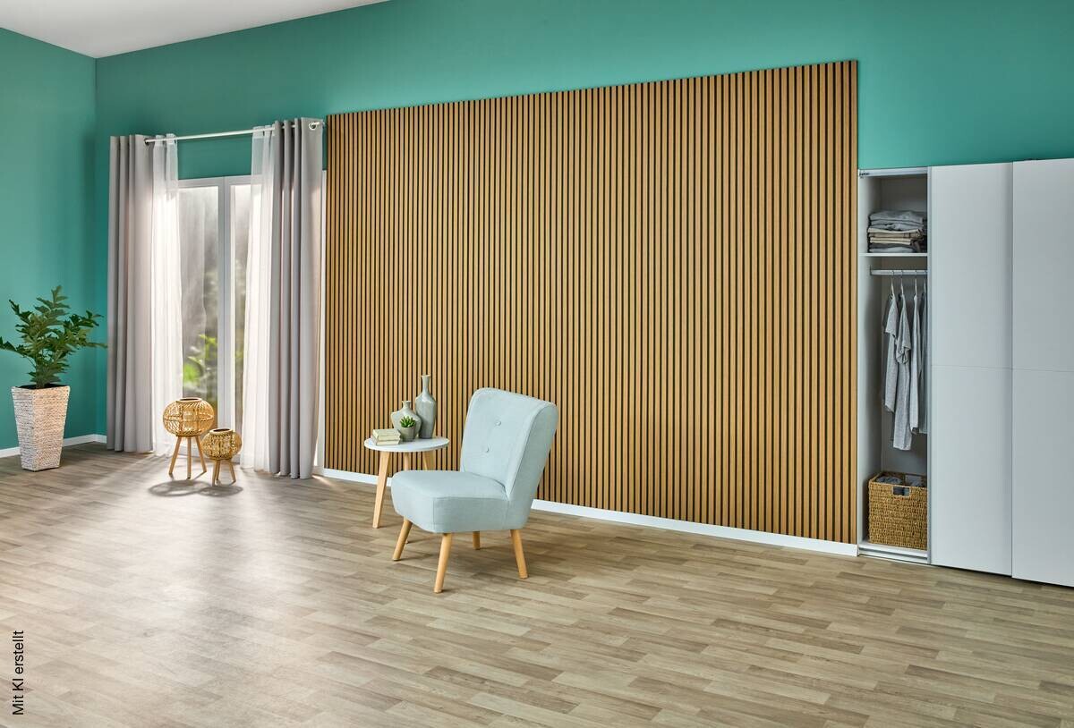 Wand- und Akustikpaneel braun L/B/H: ca. 244x60x1 cm pro Stück