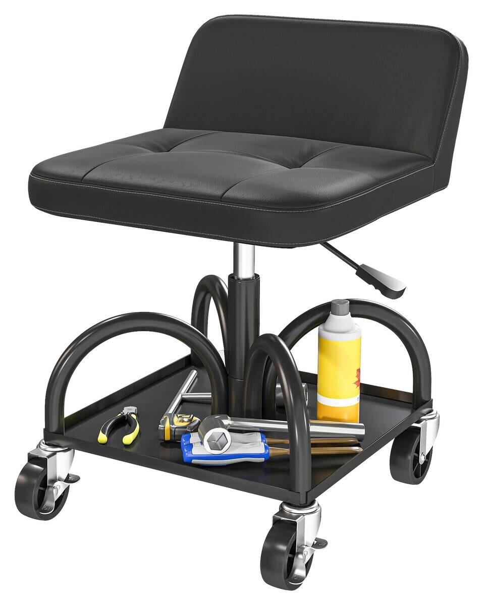 Werkstatthocker schwarz B/H/L: ca. 40,5x70,5x45,5 cm