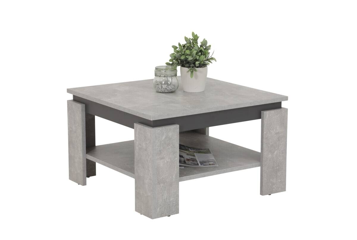 Couchtisch Tim III Beton anthrazit B/H/T: ca. 86x41x68 cm