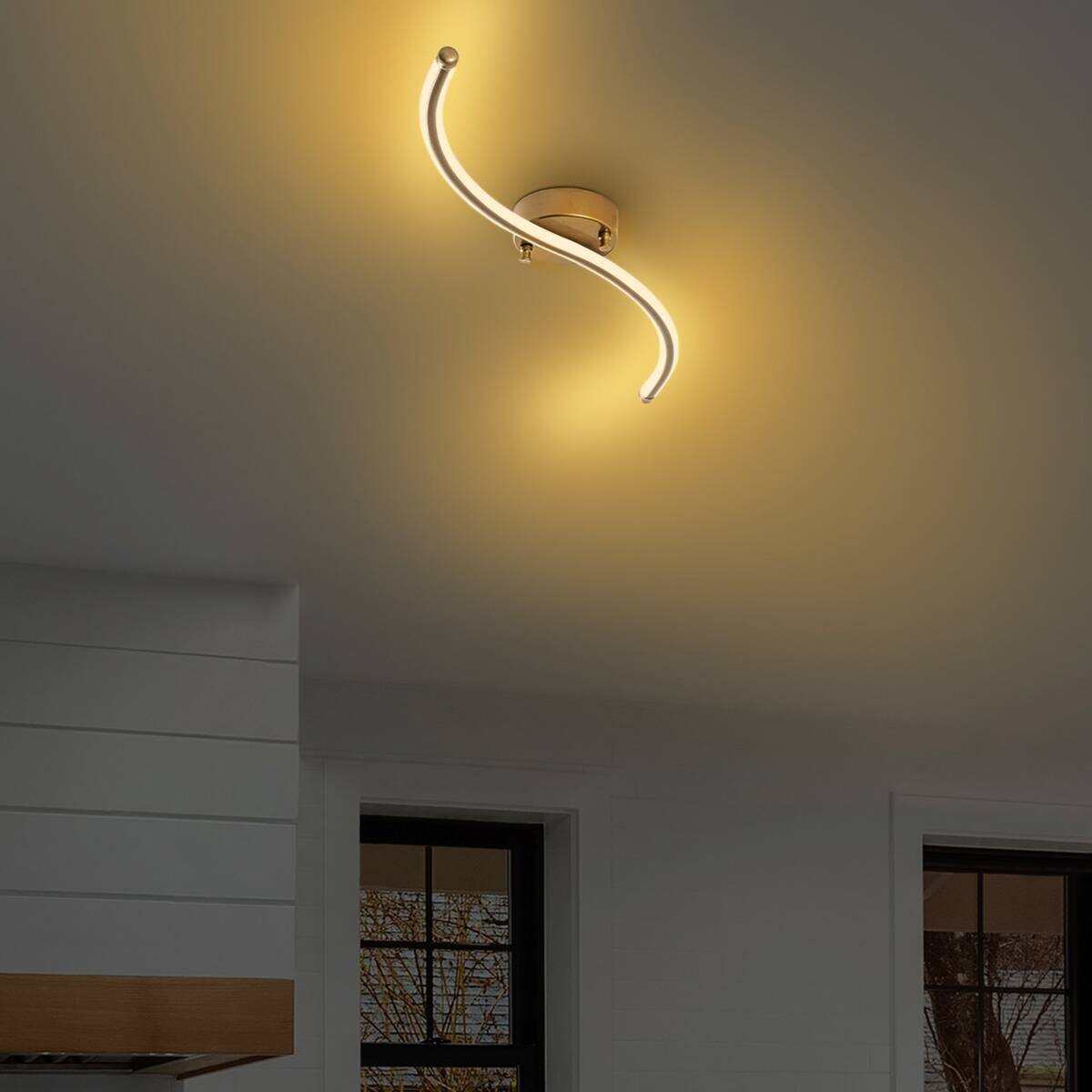 Opviq Deckenleuchte gold Metall B/H/T/L: ca. 67x5x10x67 cm