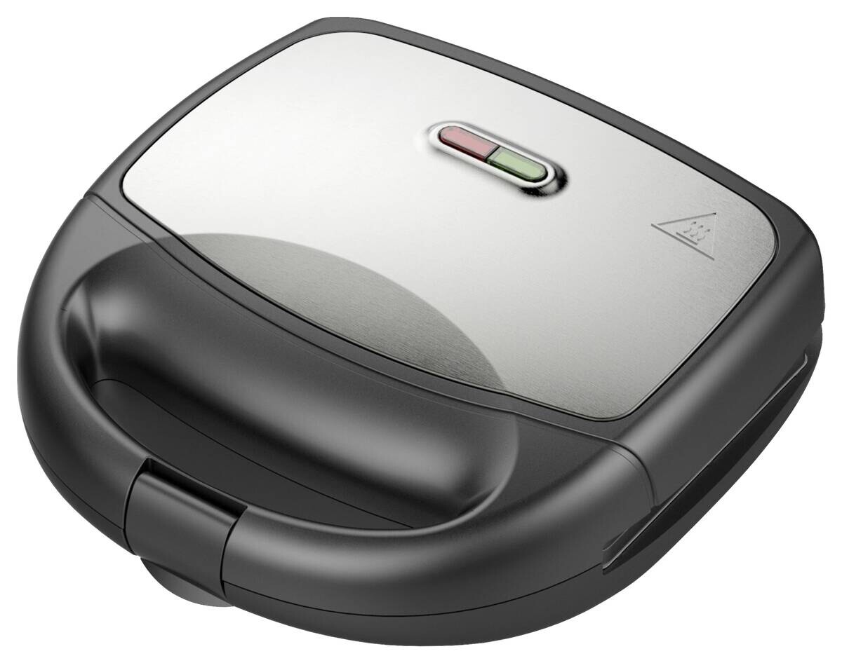 Emerio Sandwichtoaster silber schwarz Metall Kunststoff B/H/L: ca. 22x9,6x23,2 cm