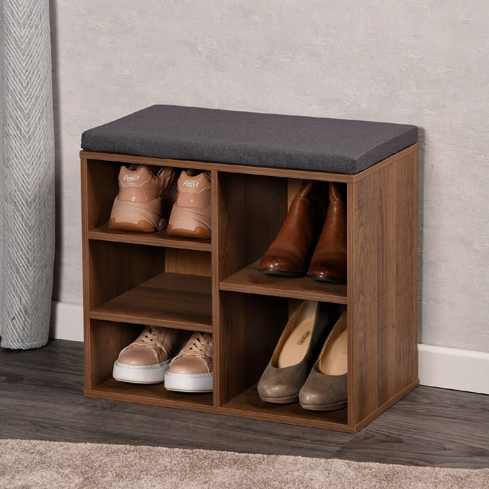 Kesper Schuhregal nussbaum Spanplatte B/H/L: ca. 29,5x48x51,5 cm