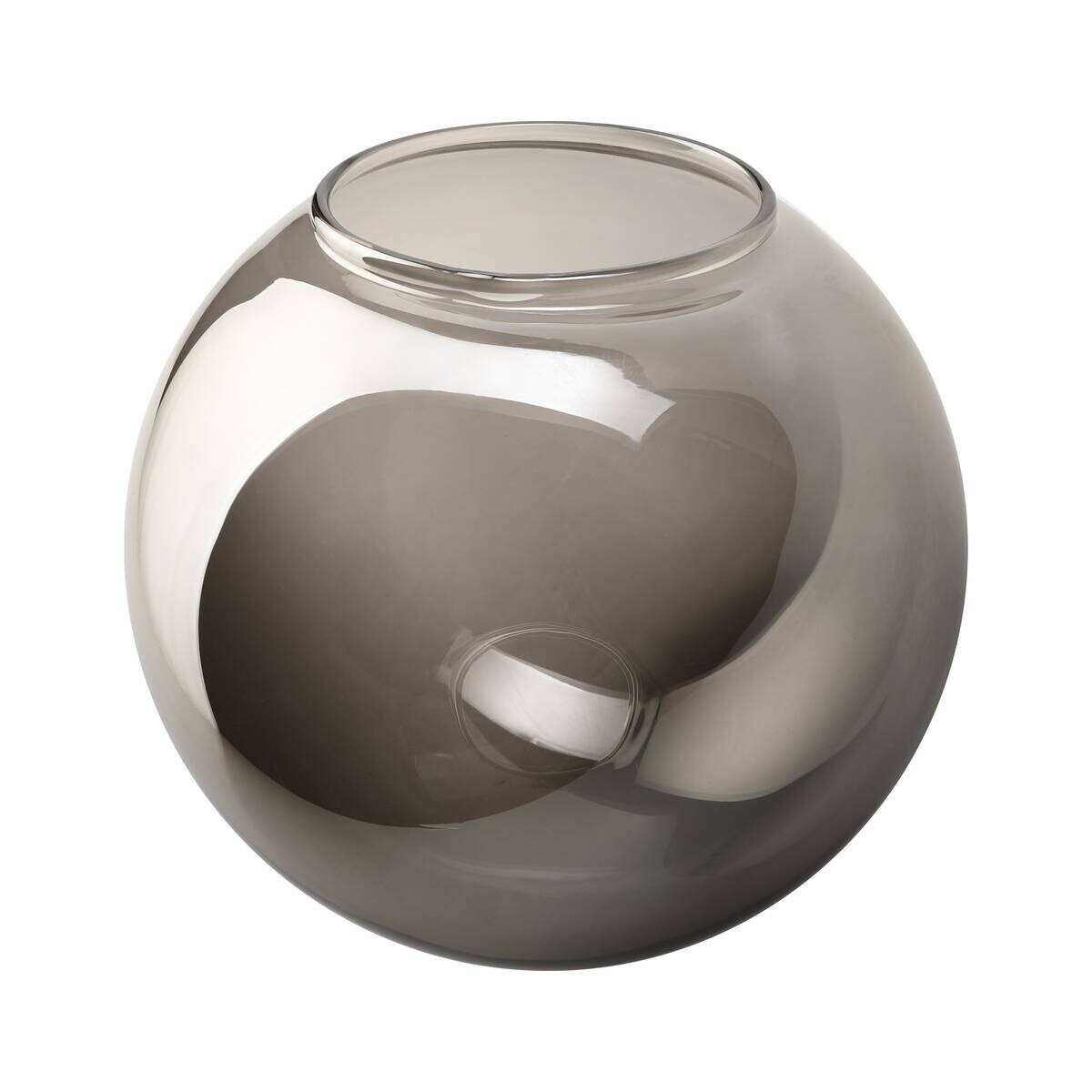 Lamkur Wandleuchte schwarz Rauch Stahl Glas B/H/L: ca. 33x23x33 cm E14 3 Brennstellen