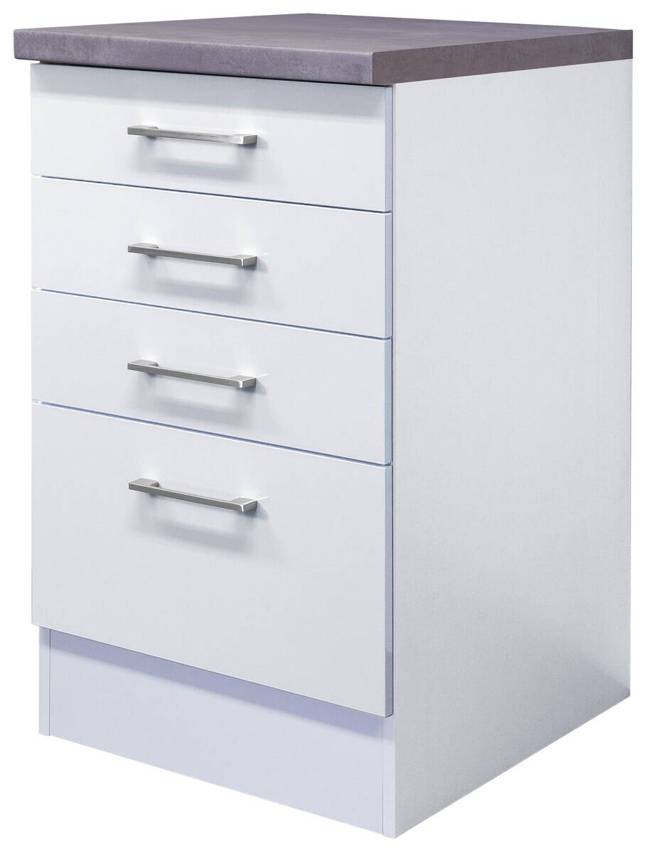 Schubkastenschrank Vita weiß matt B/H/T: ca. 50x86x60 cm