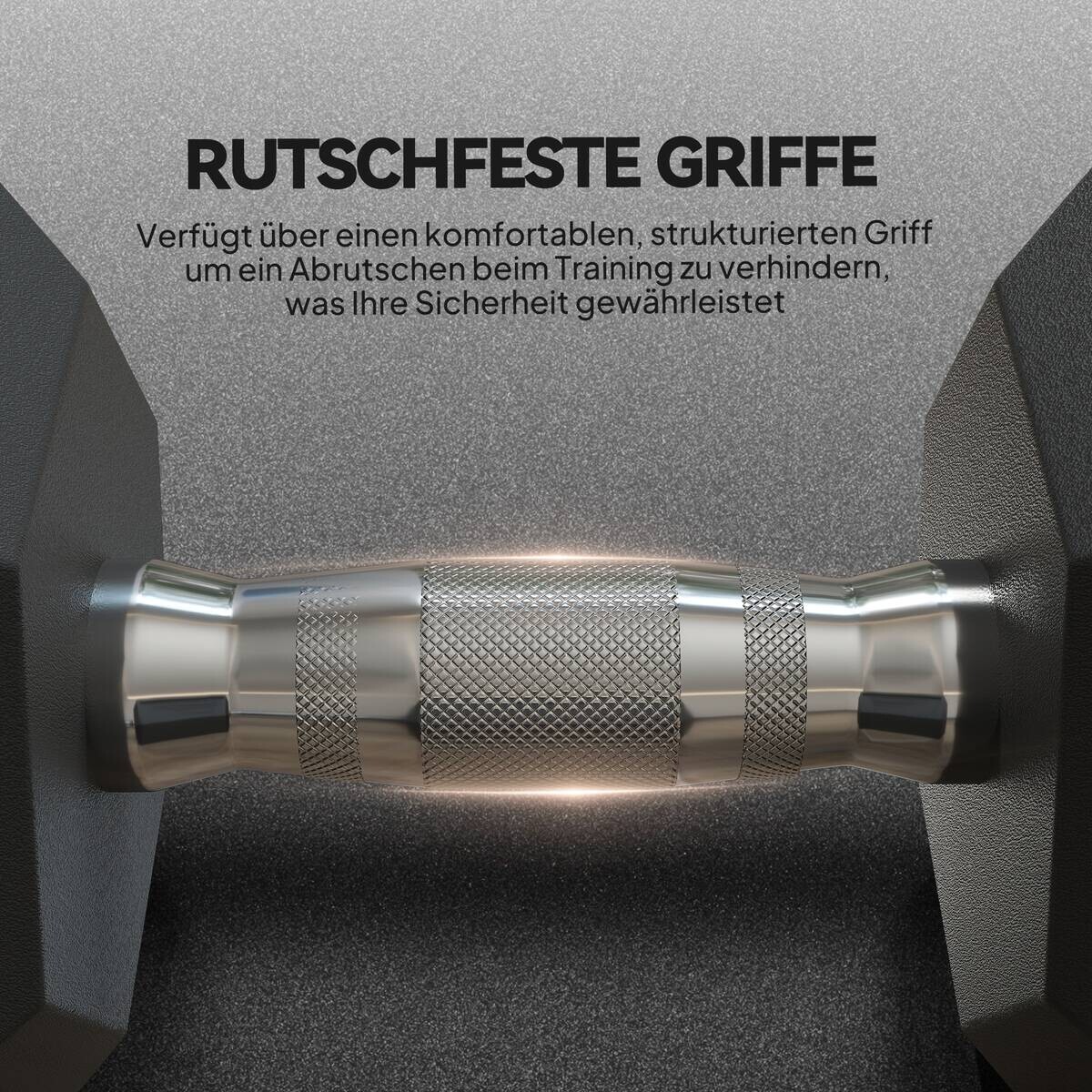 HOMCOM Gummi-Hantel schwarz Gummi B/H/L: ca. 15,5x33,6x15,5 cm