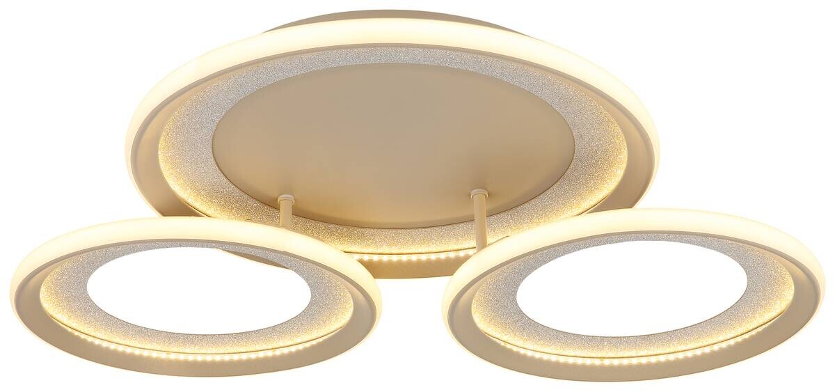 GLOBO LED-Deckenleuchte silber sand Metall B/H/L: ca. 60,5x11x62,5 cm 1 Brennstellen