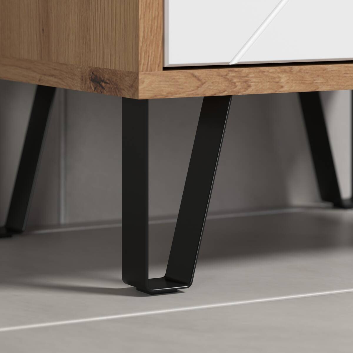 Stauraumelement Touch Eiche Artisan Nachbildung weiß matt B/H/T: ca. 36x79x29 cm