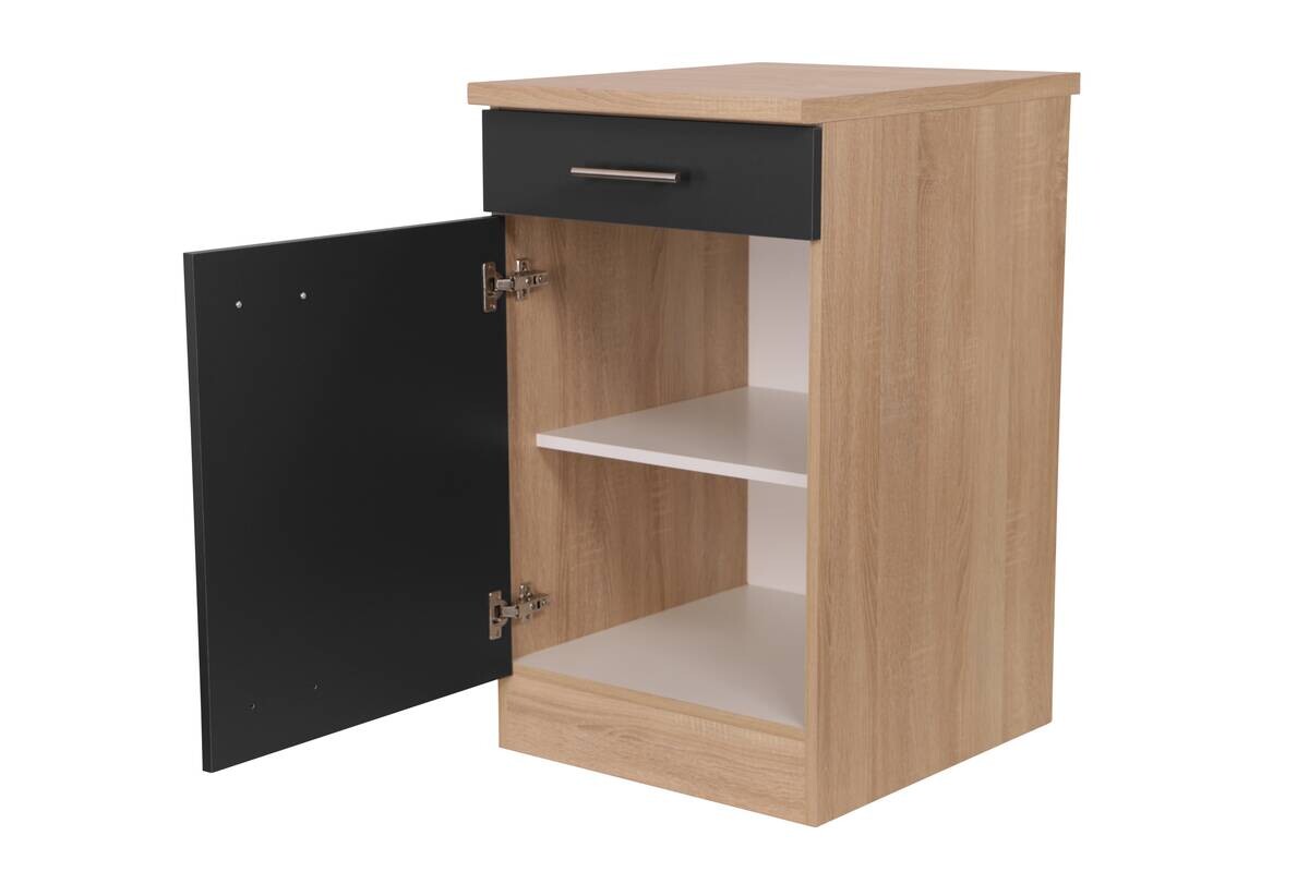 Unterschrank Merle schwarz B/H/T: ca. 50x85x60 cm