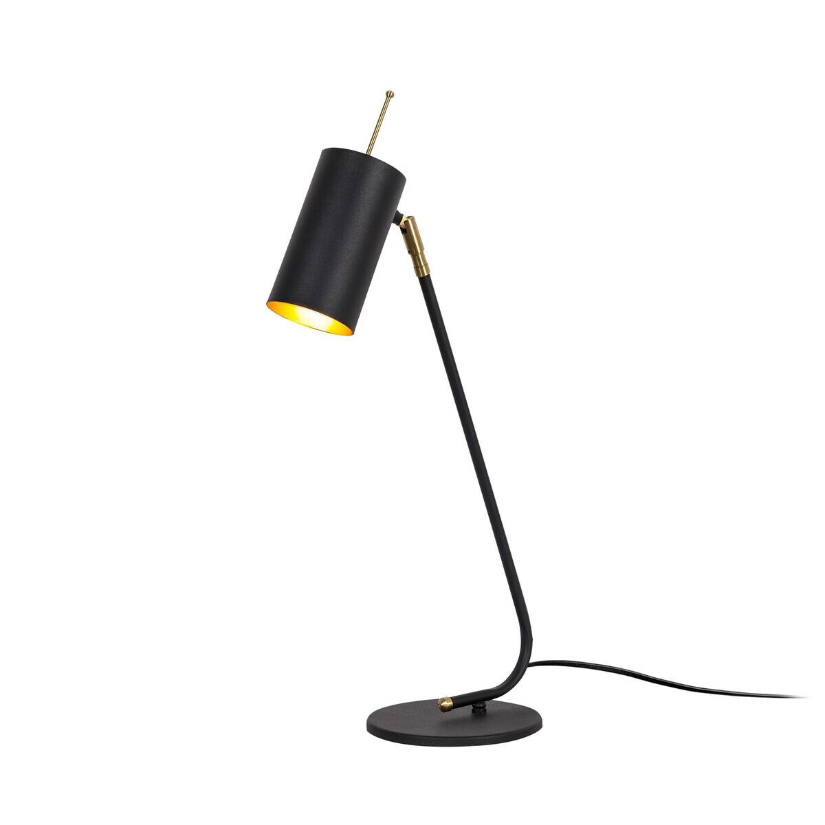 Opviq Tischleuchte Sivani - MR-611 schwarz gold Eisen B/H/T/L: ca. 8x55x26x8 cm E27 1 Brennstellen