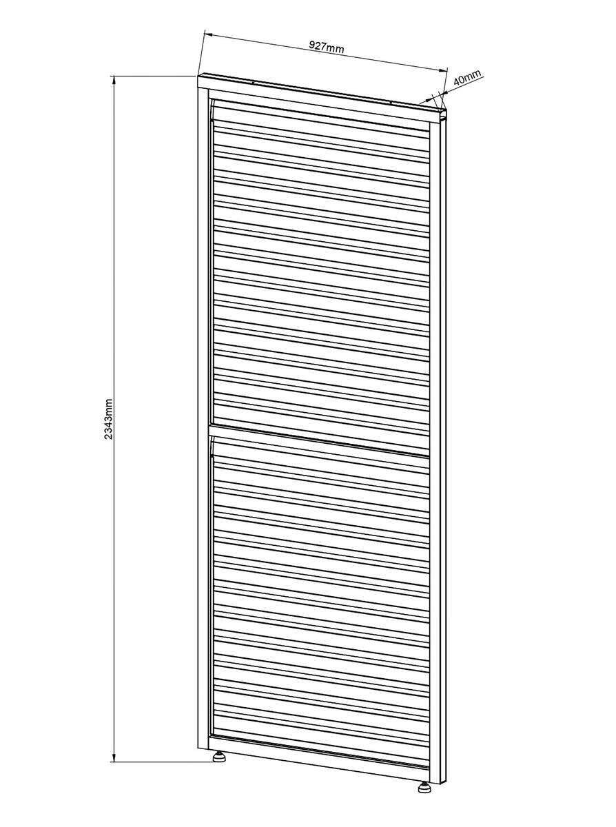 Sichtschutz anthrazit Aluminium B/H/L: ca. 4x234x93 cm