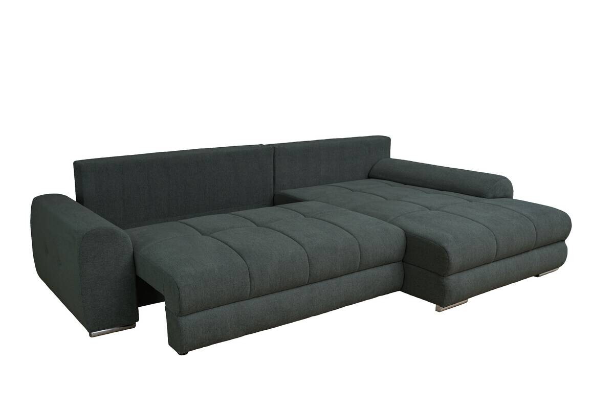 Ecksofa mit Bettfunktion und Bettkasten Lorenz grün Microfaser B/H/T: ca. 284x74x180 cm