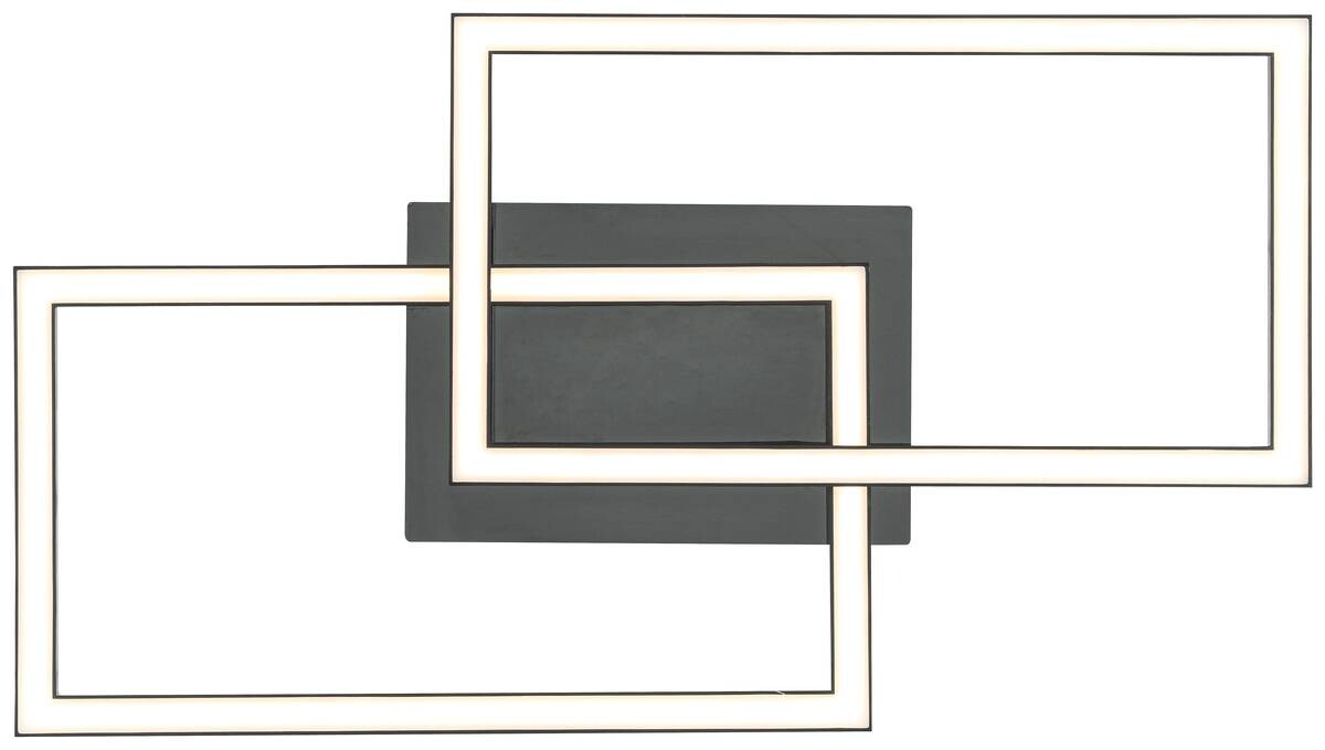 Nolo LED-Deckenleuchte Lenna schwarz Kunststoff B/H/L: ca. 50x6,5x29 cm