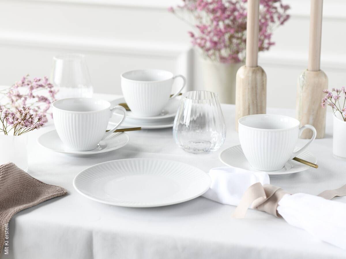 CreaTable Kombiservice Valencia weiß Porzellan 30 tlg.