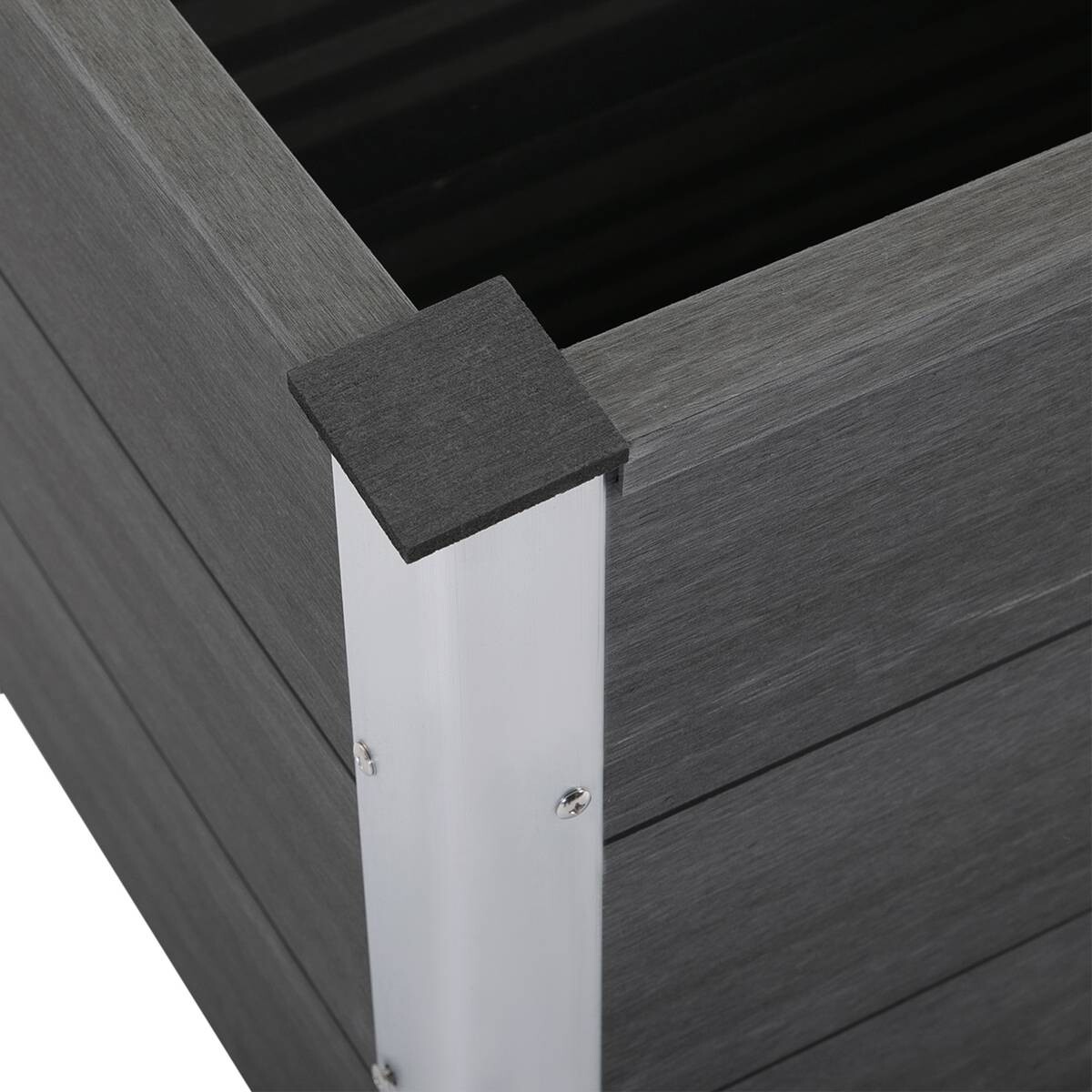 Outsunny Blumenkübel grau Kunststoff B/H/L: ca. 50x50x100 cm