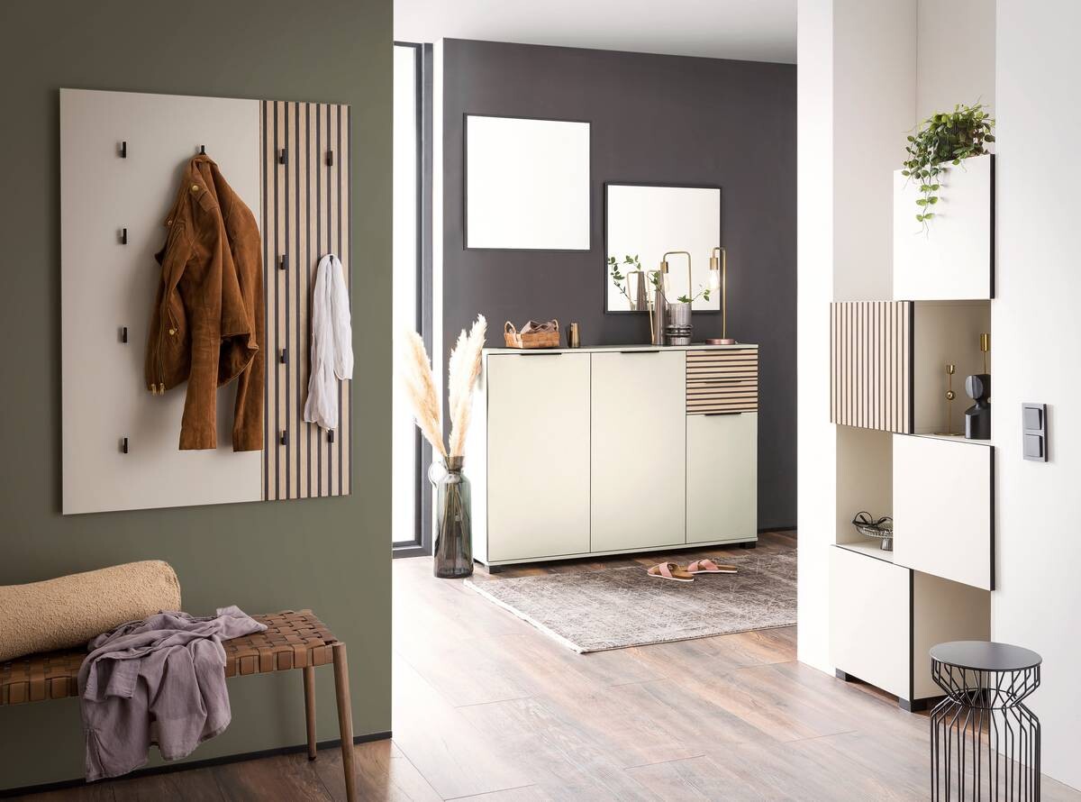 Wandpaneel Alexa creme beige B/H/T: ca. 49x109x2,6 cm