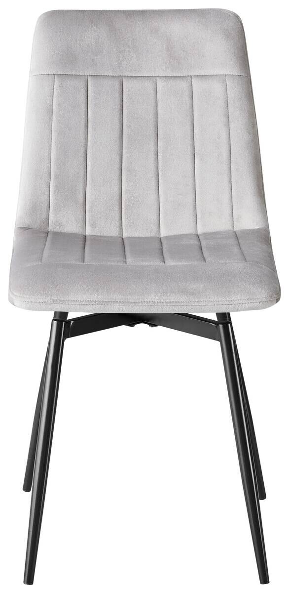 Stuhl Ayra grau Samt B/H/T: ca. 57x85x57 cm