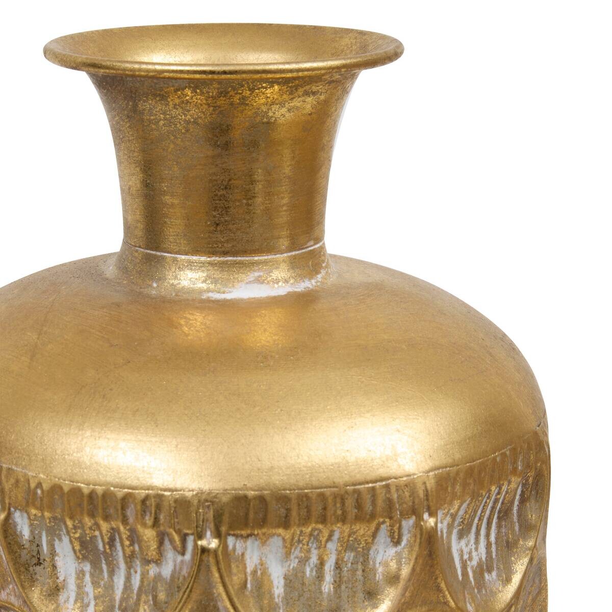 Vase gold Metall B/H: ca. 18x60 cm