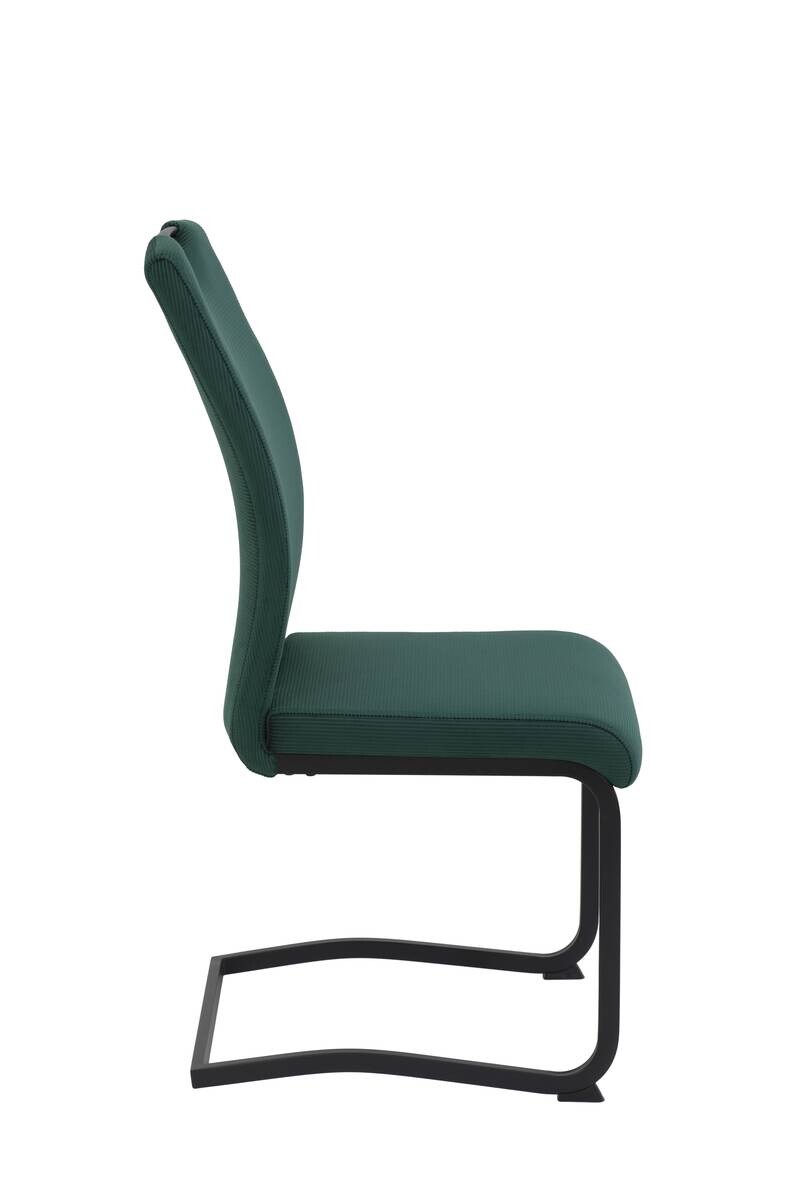 Schwingstuhl Riga moosgrün schwarz Samt Metall