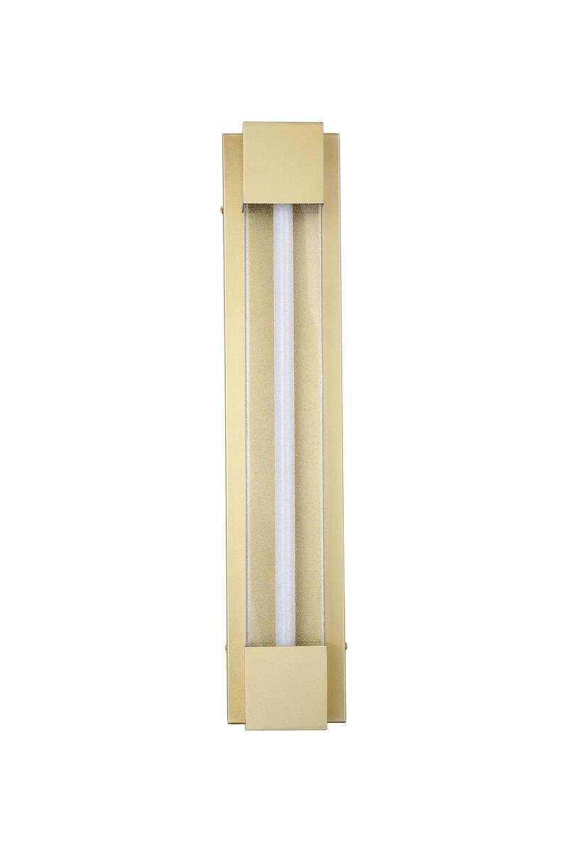LED-Außenwandleuchte klar gold B/H/T/L: ca. 12x60x8,5x8,5 cm