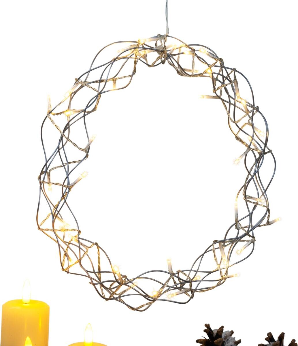 LED-Innenbeleuchtung grau Metall B/H/L: ca. 30x30x30 cm