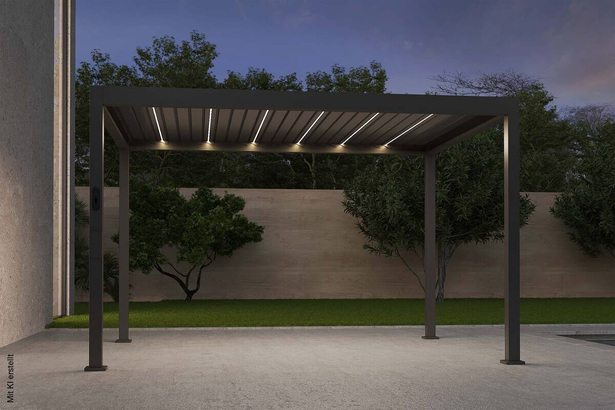 Pergola anthrazit Aluminium B/H/L: ca. 300x256x393 cm