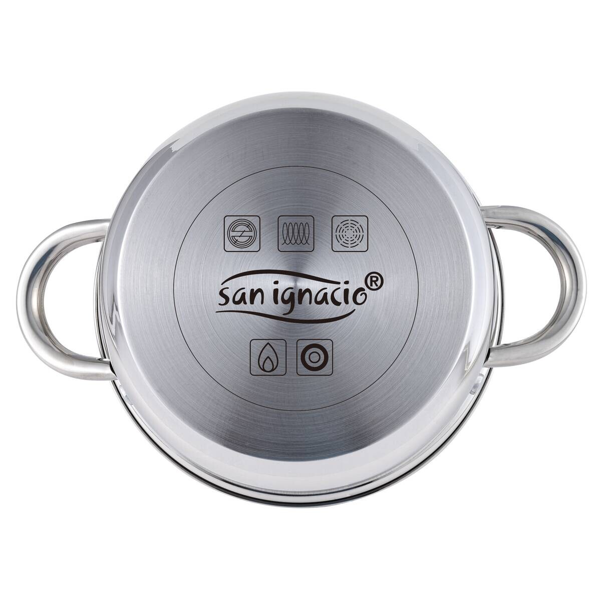 SAN IGNACIO Topfset CASSEL silber Edelstahl 5 tlg.
