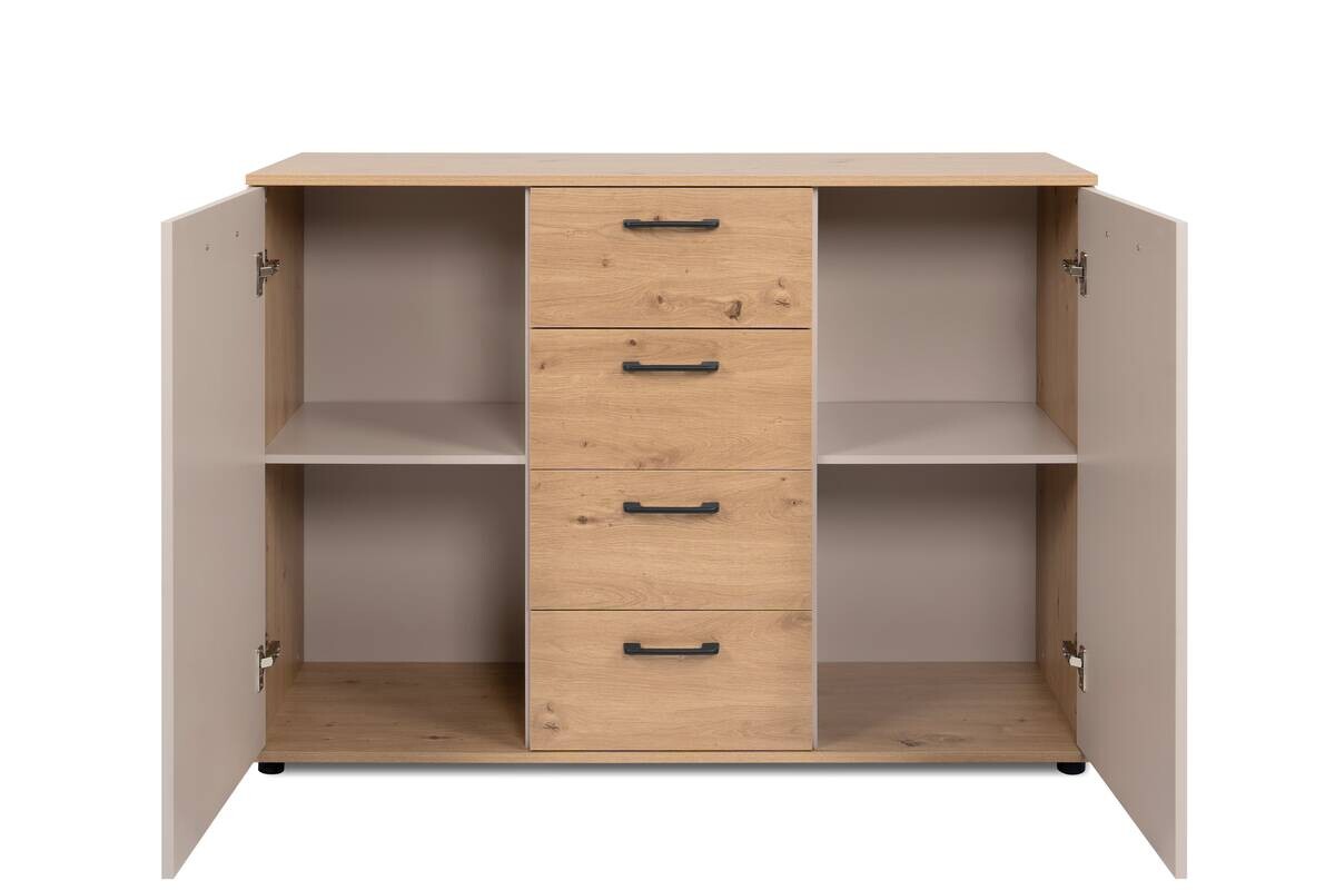Kommode Kerry 01C Eiche Artisan Nachbildung Kaschmir B/H/T: ca. 120x85x35 cm