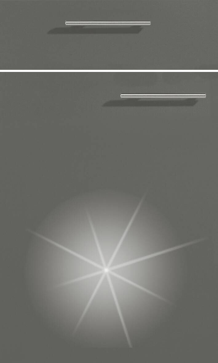 Express Doppelblock Star hellgrau Lacklaminat Hochglanz B/H/T: ca. 280x237x150 cm