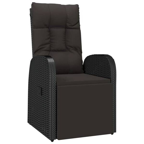 vidaXL Gartensessel schwarz Kunststoff B/H/L: ca. 69x106x57 cm