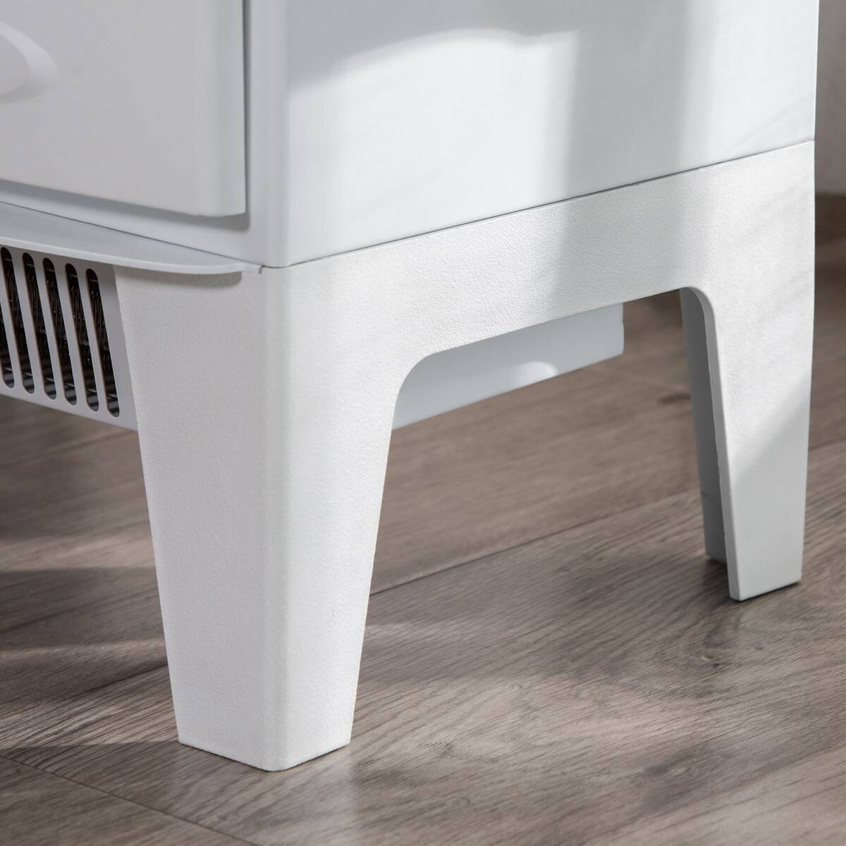 HOMCOM Elektro-Kamin weiß Metall Kunststoff Glas B/H/T: ca. 39x54,8x26 cm ca. 1800 W