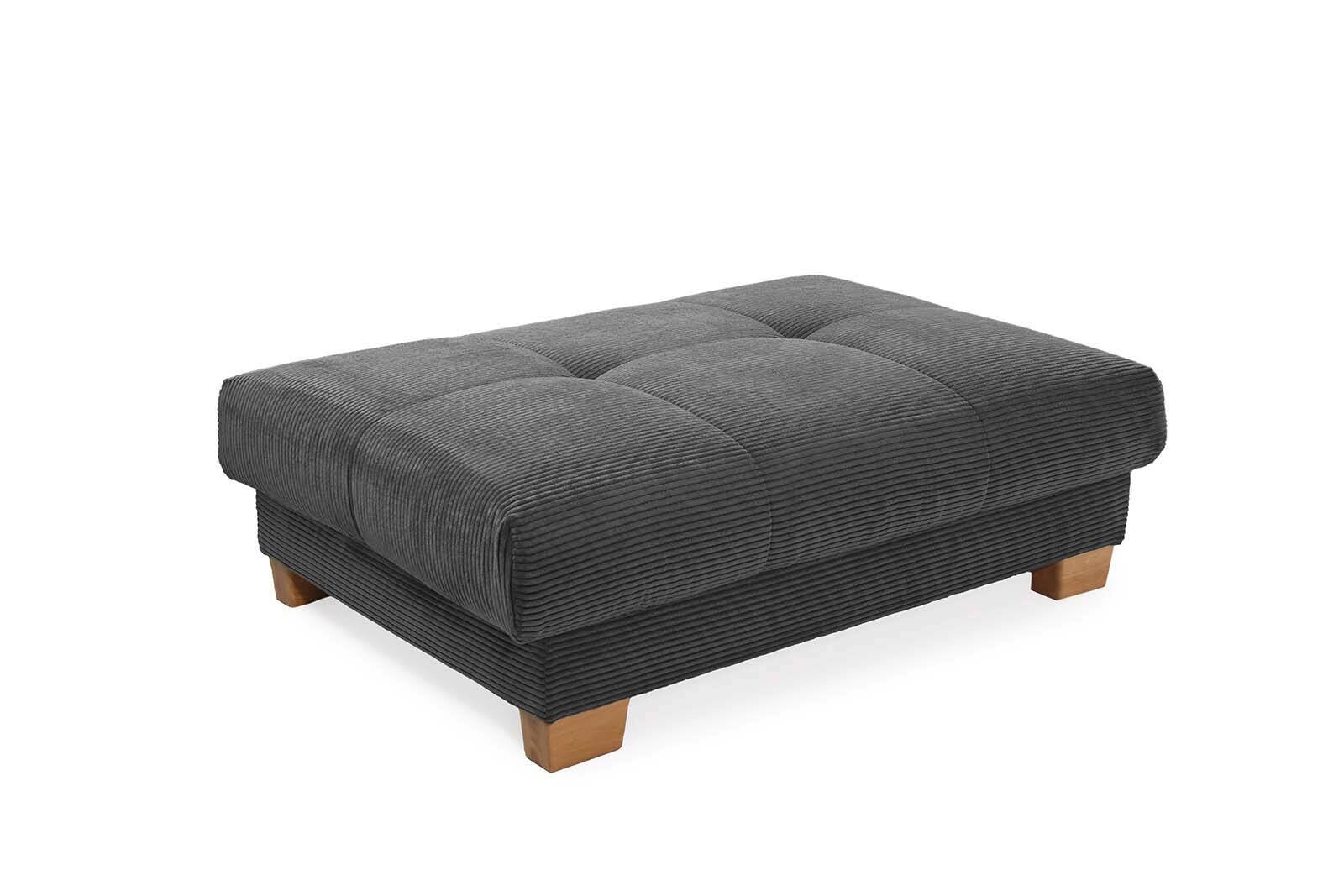 Hocker grau Microfaser B/H/T: ca. 144x46x99 cm