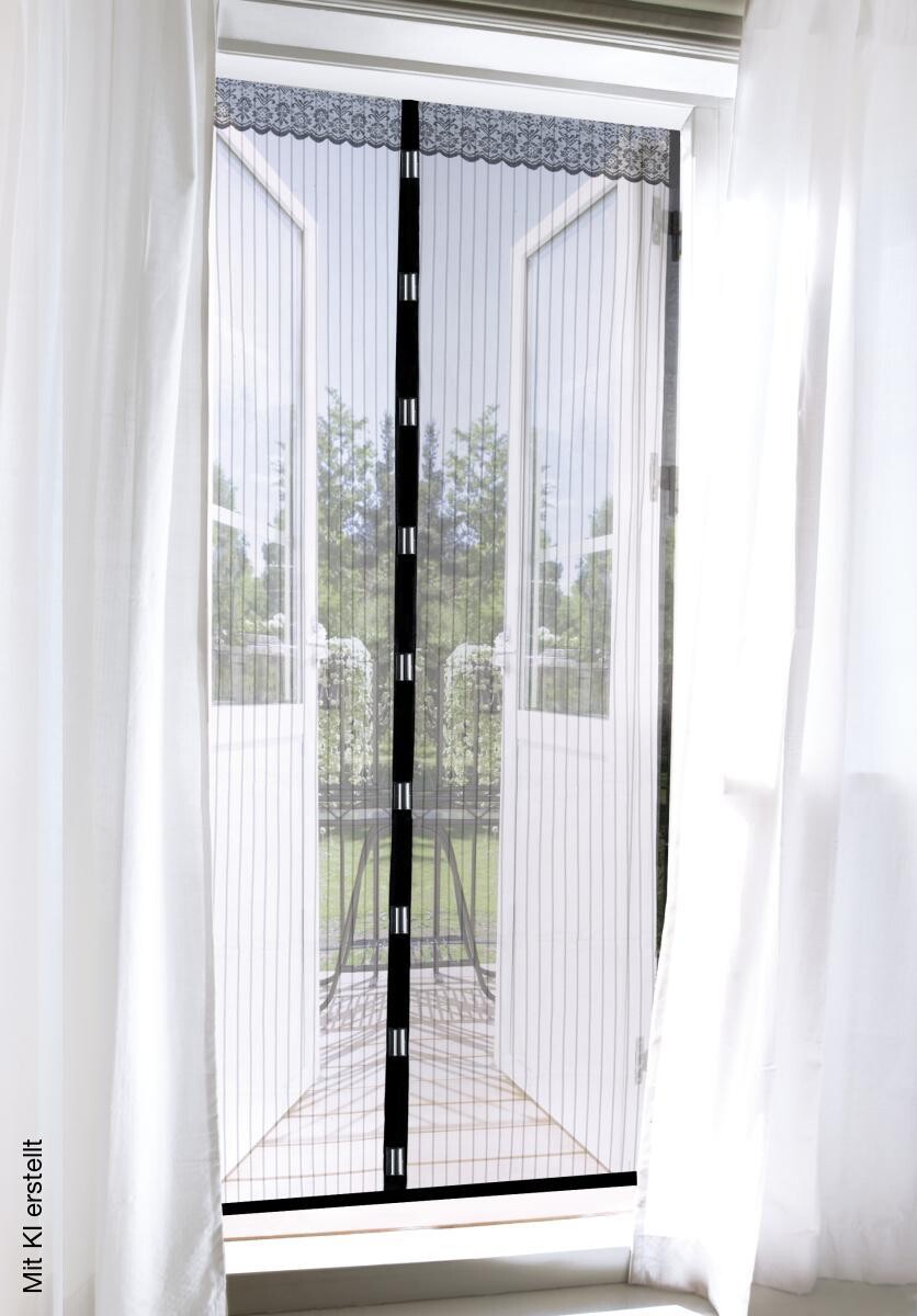 EASYmaxx Fliegengitter schwarz B/L: ca. 90x210 cm