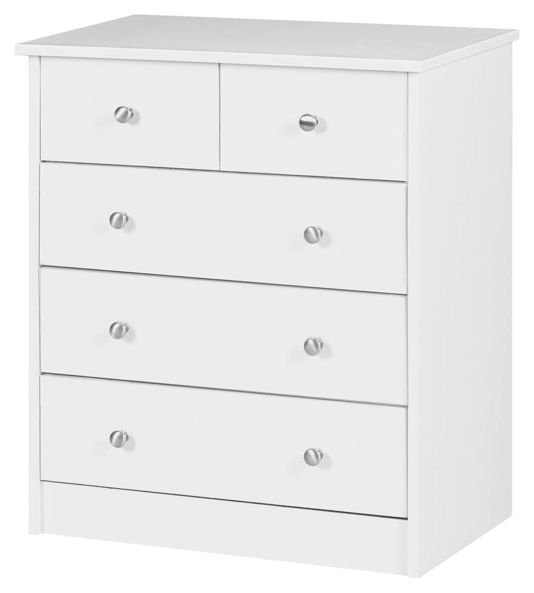 Kommode weiß Alu Optik B/H/T: ca. 60x70x35 cm