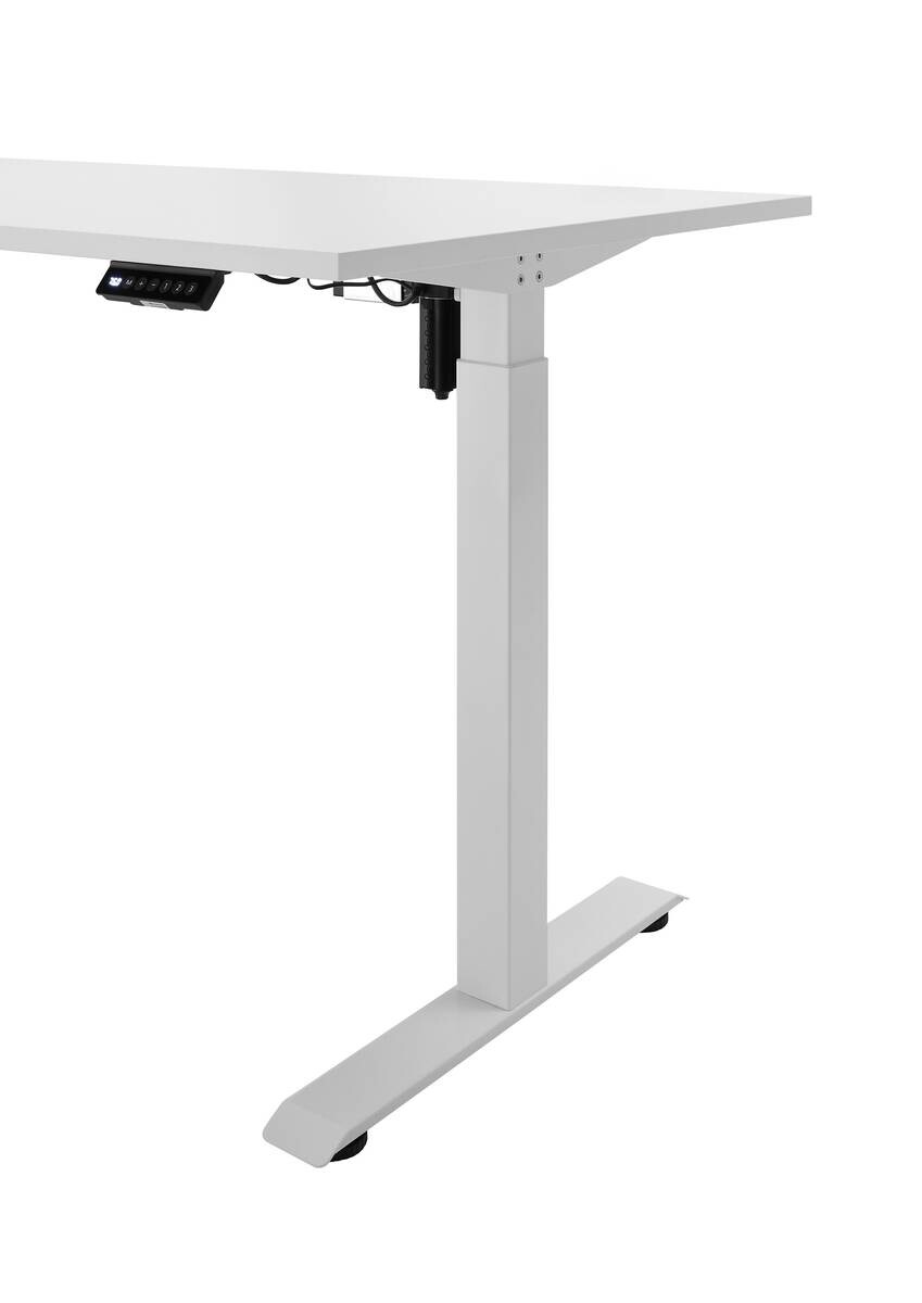 höhenverstellbarer Schreibtisch Ben weiß B/H/T: ca. 137x120x68 cm