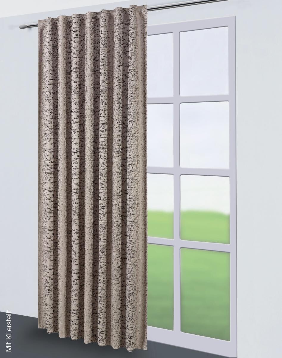 Kombivorhang Gizem taupe B/L: ca. 140x245 cm
