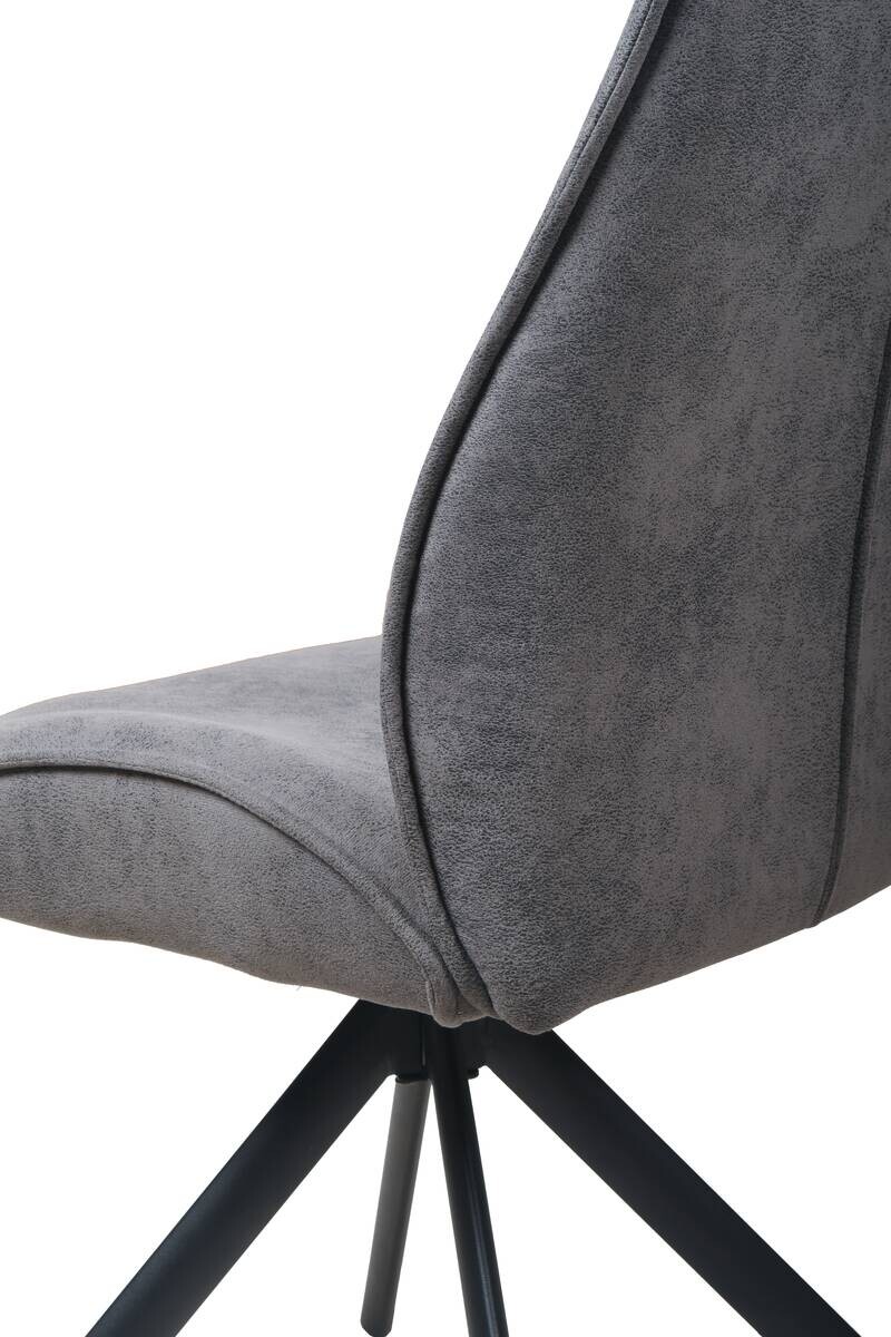 Stuhl Albany grau Microfaser B/H/T: ca. 47x95x62 cm
