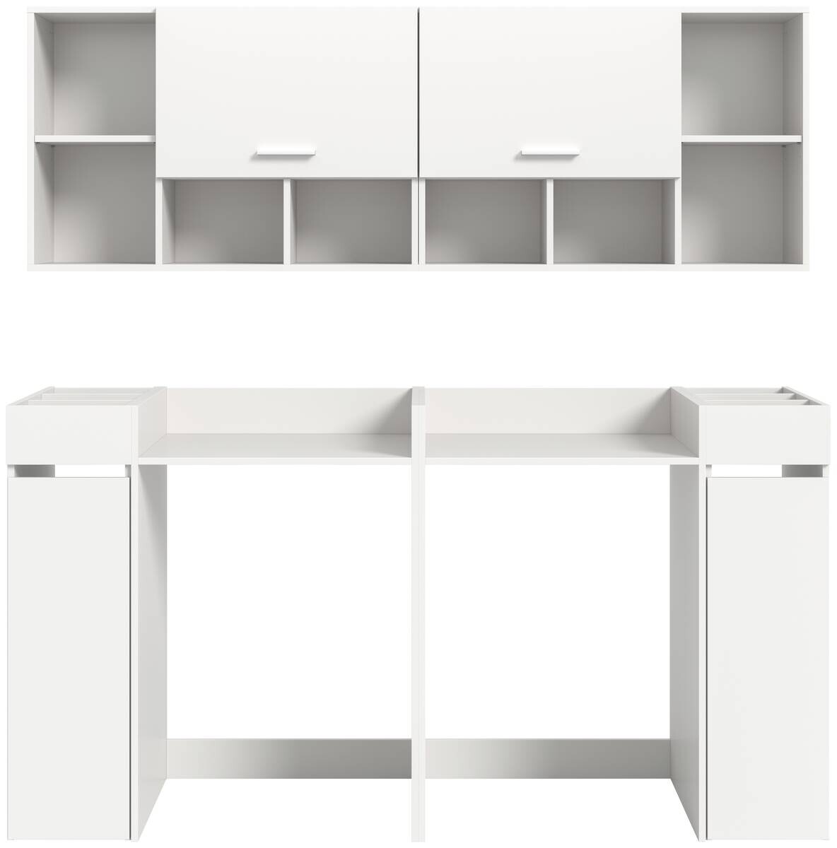 Waschmaschinenumbauschrank Free weiß B/H/T: ca. 190x195x60 cm