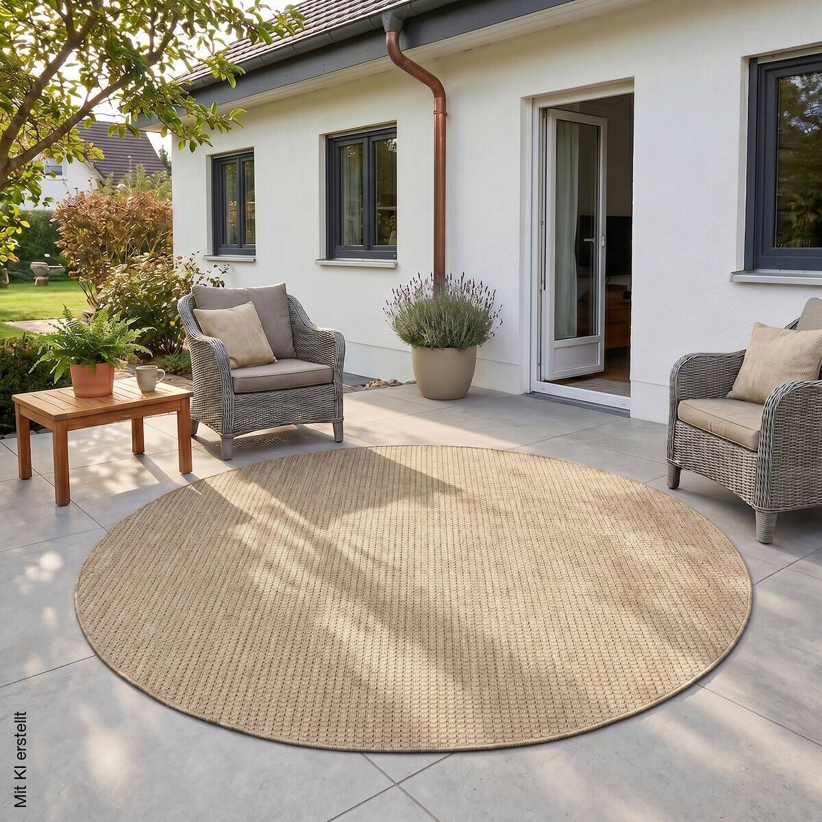 Ayyildiz Flachwebteppich MIRA beige D: ca. 200 cm