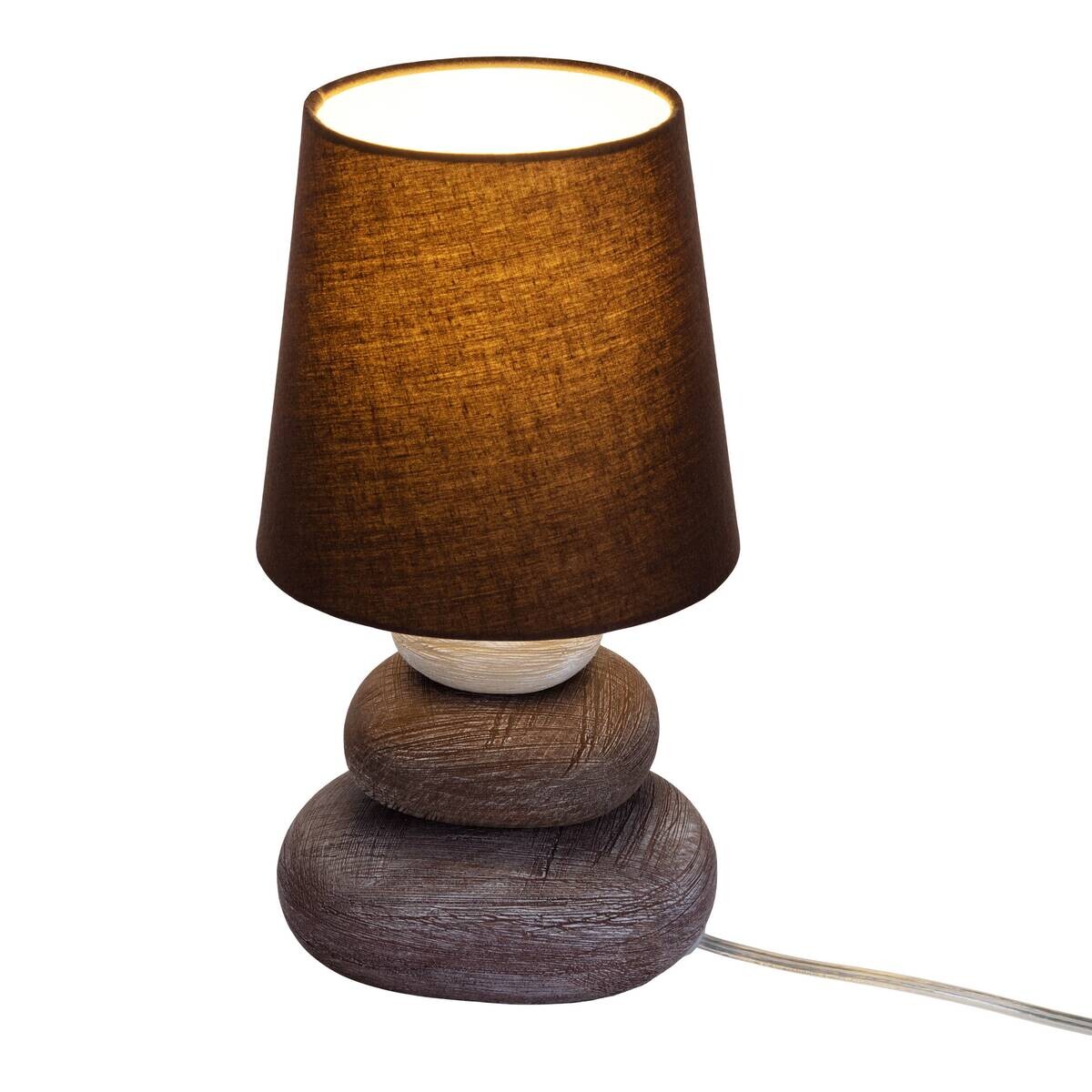 Näve Leuchten Tischleuchte 3045214 braun Keramik B/H/T: ca. 16x31x16 cm E14 1 Brennstellen