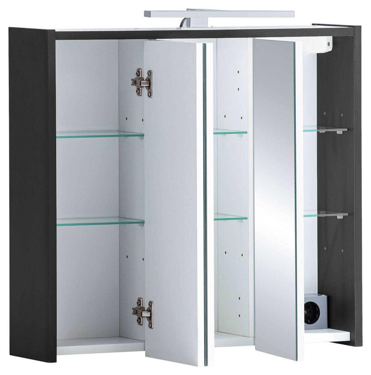 Spiegelschrank Sander anthrazit B/H/T: ca. 65x62,7x16 cm