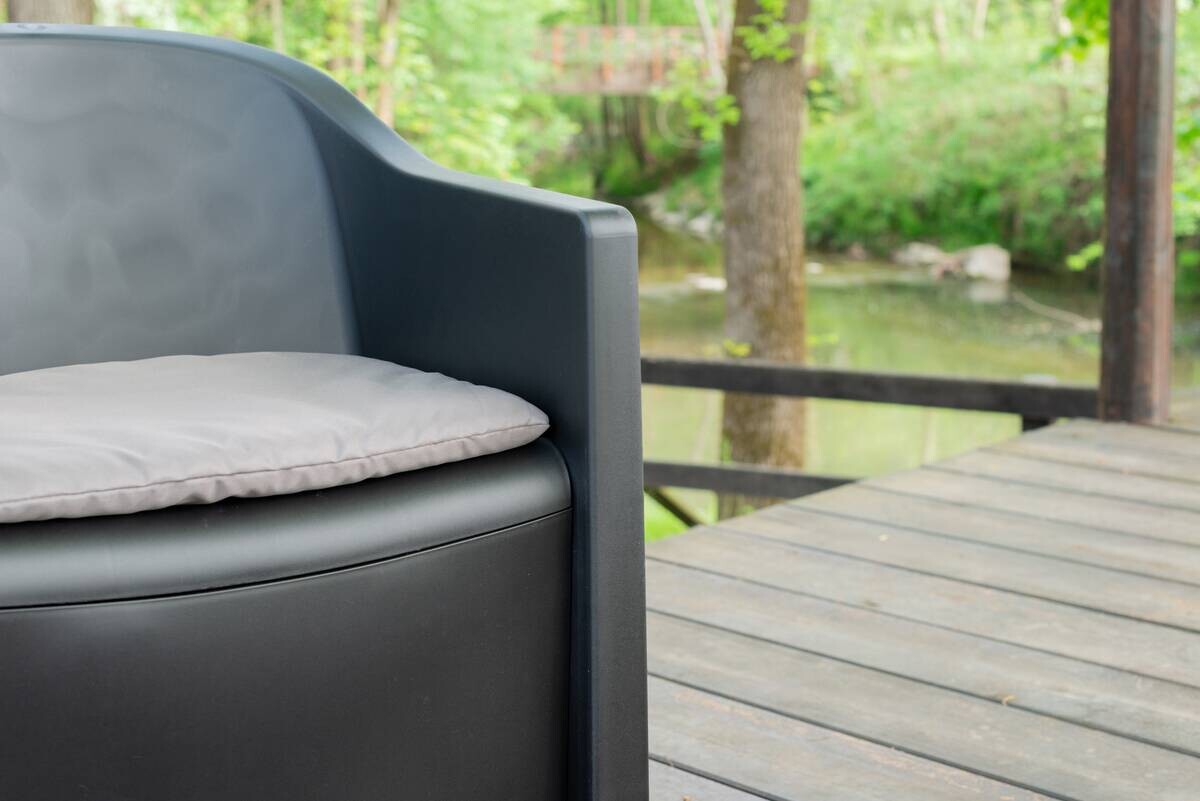 ProGarden Loungeset Luna anthrazit Kunststoff