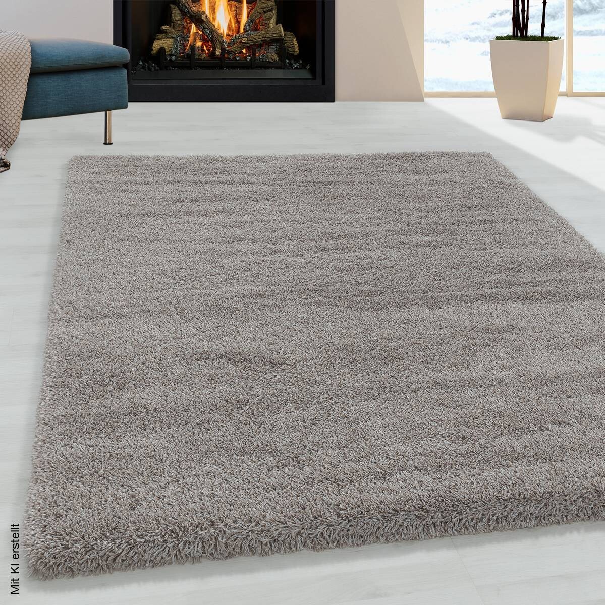 Ayyildiz Teppich FLUFFY beige B/L: ca. 120x170 cm
