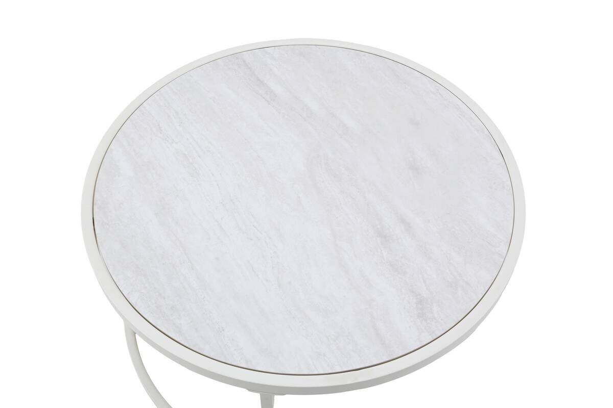 Couchtisch Ille beige Marmoroptik B/H: ca. 80x41 cm