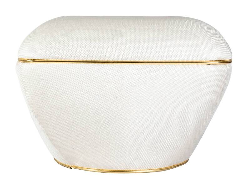 360 Living Hocker Contessa 120 elfenbein gold B/H/T: ca. 60x42,5x60 cm