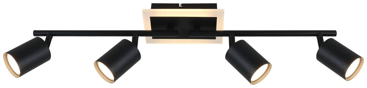 POCOline Spotbalken Akshan schwarz Metall B/H: ca. 73x10 cm 4 Brennstellen